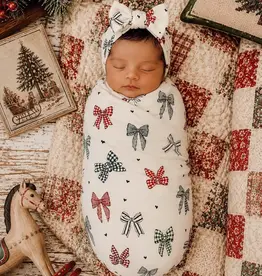 SpearmintLOVE Swaddle, Country Christmas Bows