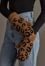 Panache Apparel Co. Patterned Mittens, Camel Leopard