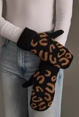 Panache Apparel Co. Pattern Mittens, Black Leopard