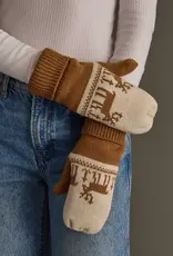 Panache Apparel Co. Pattern Mittens, Camel & Beige Deer