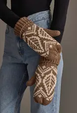 Panache Apparel Co. Patterned Mittens, Taupe & Beige