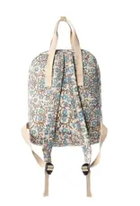 Myra Bag Pine Meadow Cotton & leather Backpack, Blue Floral