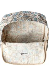 Myra Bag Pine Meadow Cotton & leather Backpack, Blue Floral