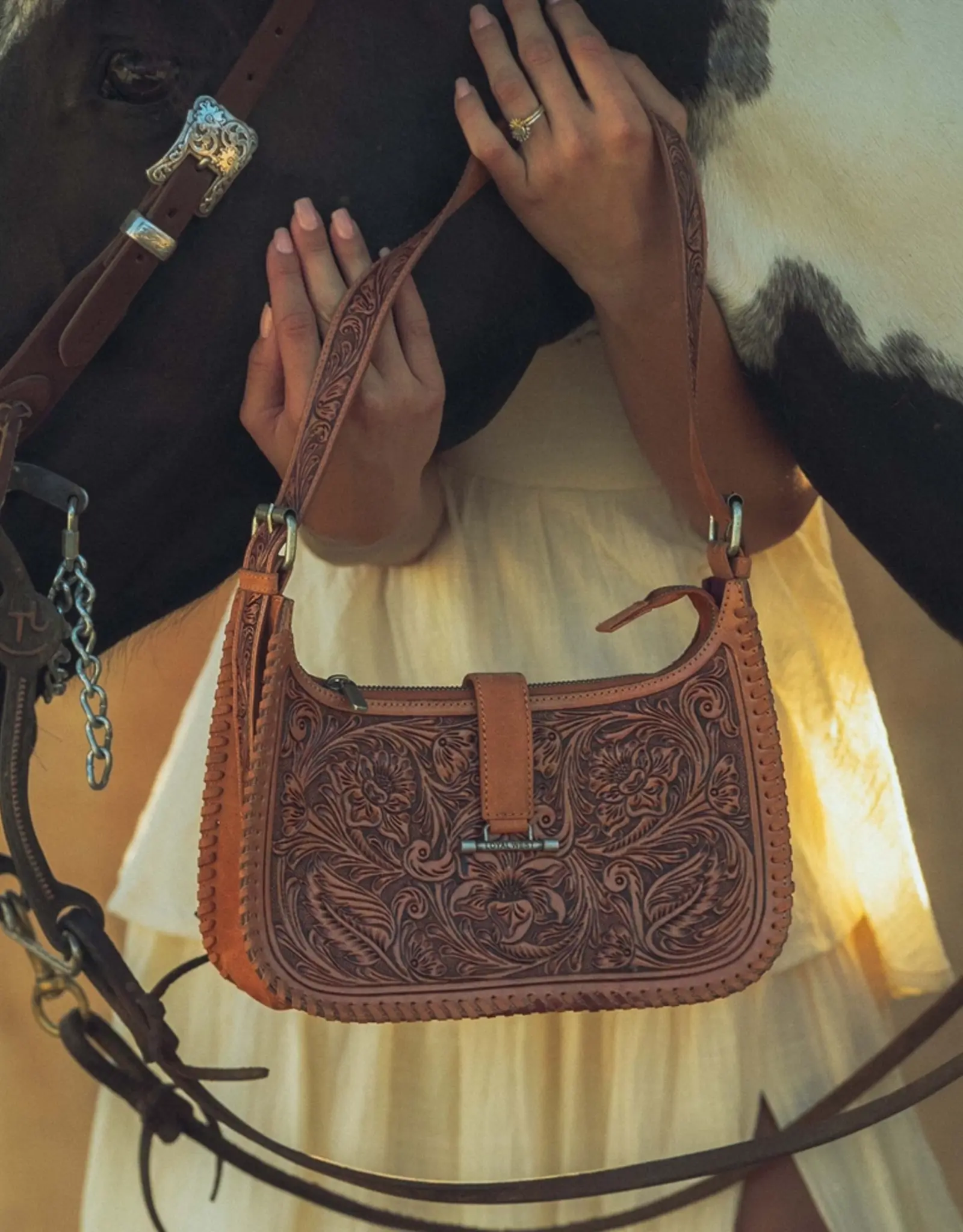 Myra Bag Loyal West Dannia Purse, Saddle Brown