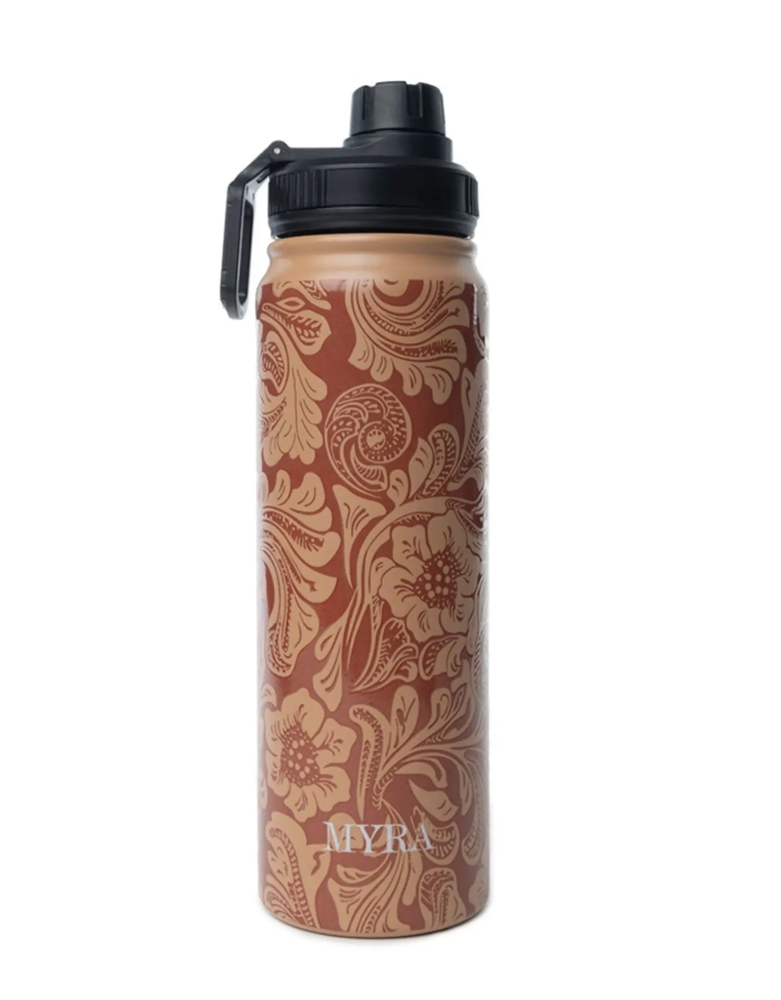 Myra Bag Moo & Bloom Stainless Steel Water Bottle, Brown