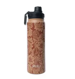 Myra Bag Moo & Bloom Stainless Steel Water Bottle, Brown