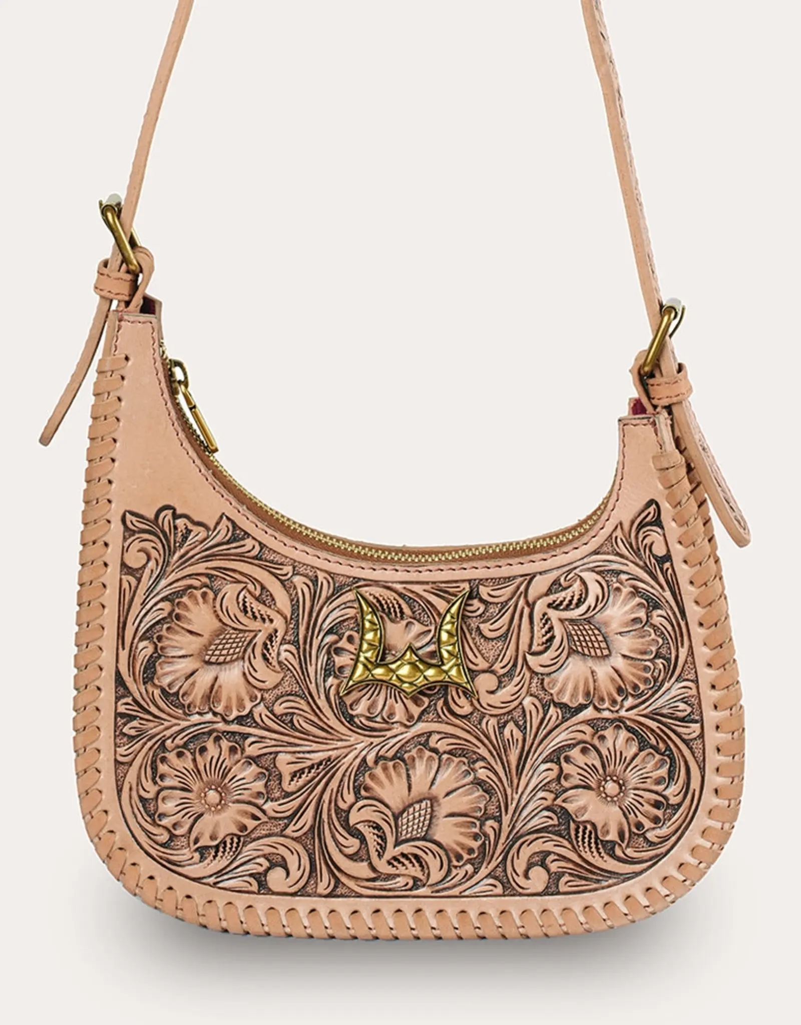 Myra Bag Handtooled Dannia Purse, Slant Form