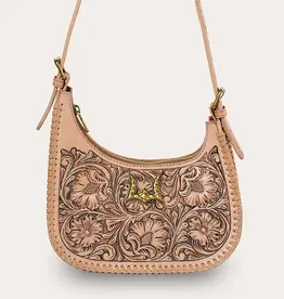 Myra Bag Handtooled Dannia Purse, Slant Form