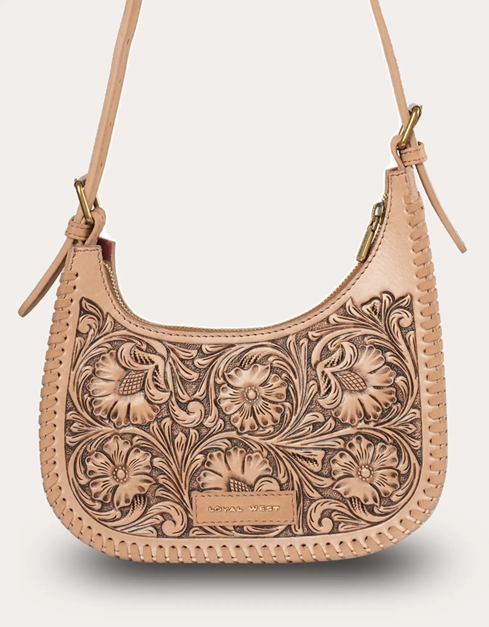 Myra Bag Handtooled Dannia Purse, Slant Form