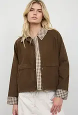 Blu Pepper Gingham Collar Jacket