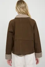 Blu Pepper Gingham Collar Jacket