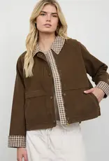 Blu Pepper Gingham Collar Jacket