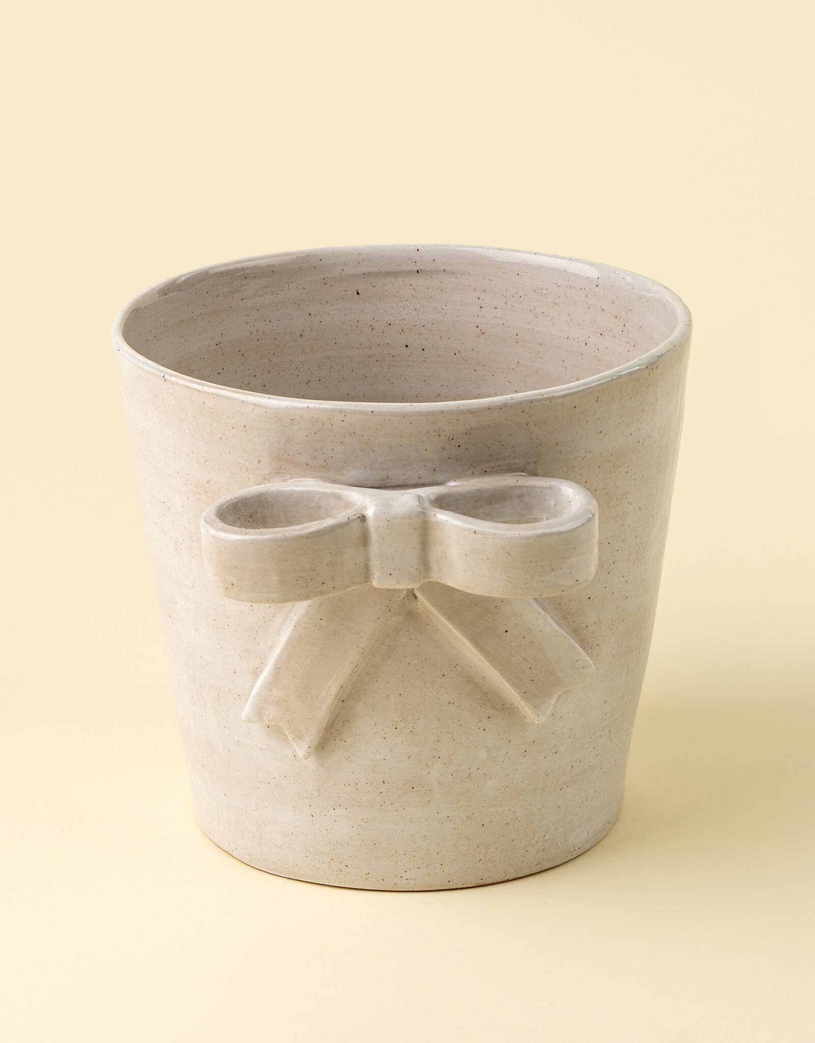 Indaba Stoneware Bow Pot, Lrg