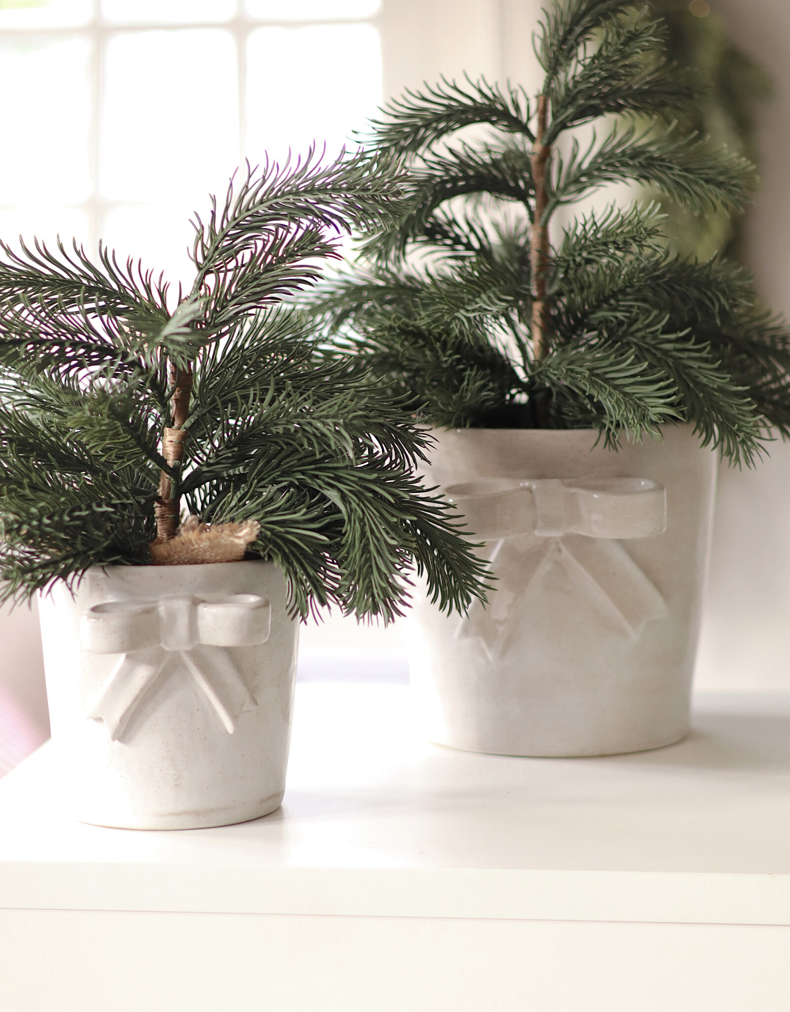 Indaba Stoneware Bow Pot, Lrg