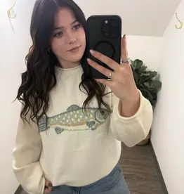 Very J Fish Long Sleeve Knit Sweater