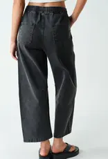 Mono B Denim Acid Wash Drawstring Pant