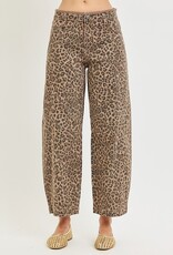 Risen Jeans Leopard Print Barrel Pant