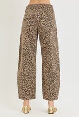 Risen Jeans Leopard Print Barrel Pant