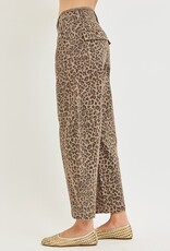 Risen Jeans Leopard Print Barrel Pant
