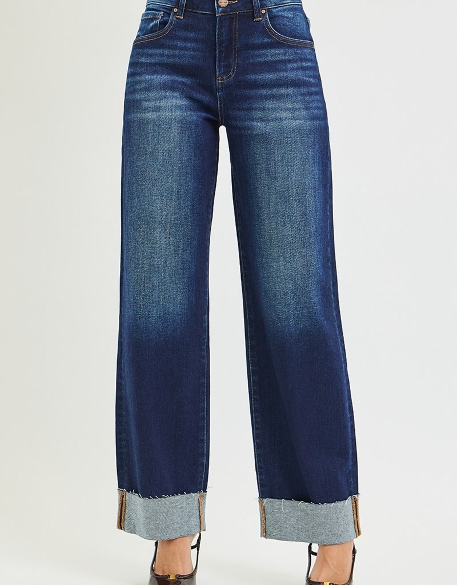 Risen Jeans Barrel Cuffed Hem Jeans