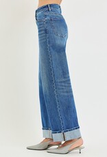 Risen Jeans Wide Leg Cuffed Jeans