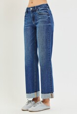 Risen Jeans Mid Rise Straight LegCuffed Jeans