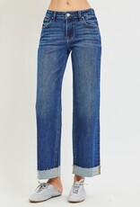 Risen Jeans Mid Rise Straight LegCuffed Jeans