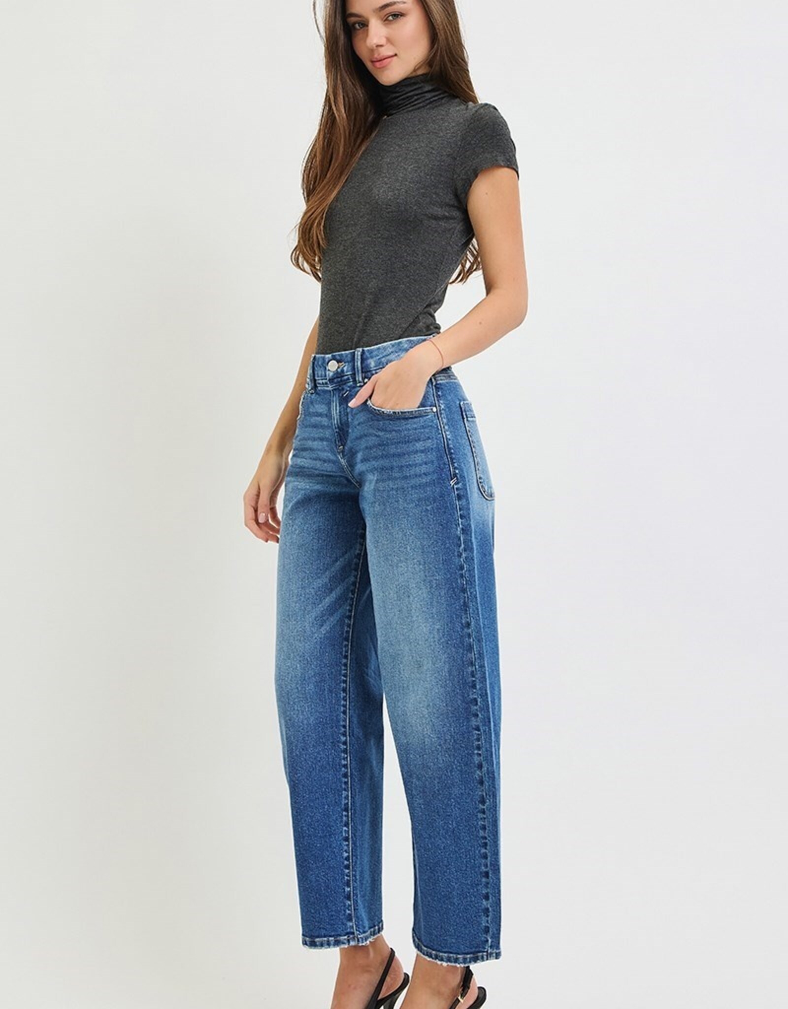 Risen Jeans Slouchy Crop  Barrel Jean