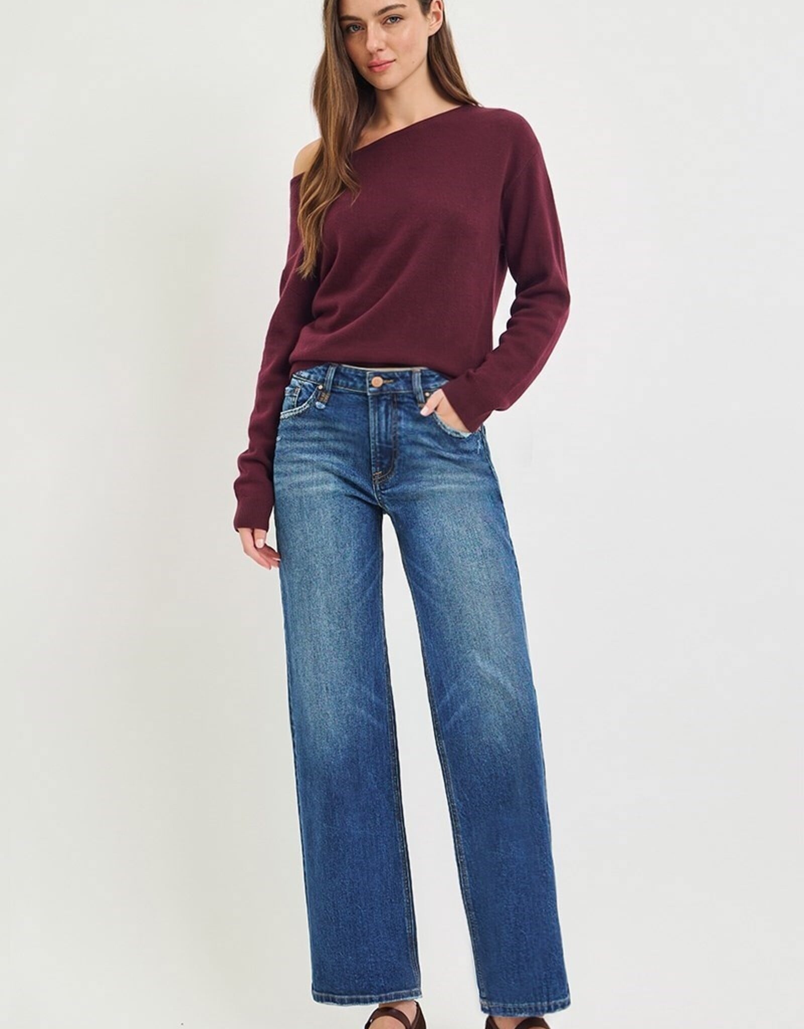 Risen Jeans High Rise Straight Leg Jean
