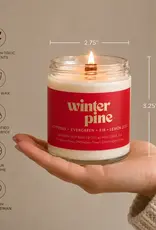 Prairie Creek Candles Wood Wick Candle, Winter Pine 8oz