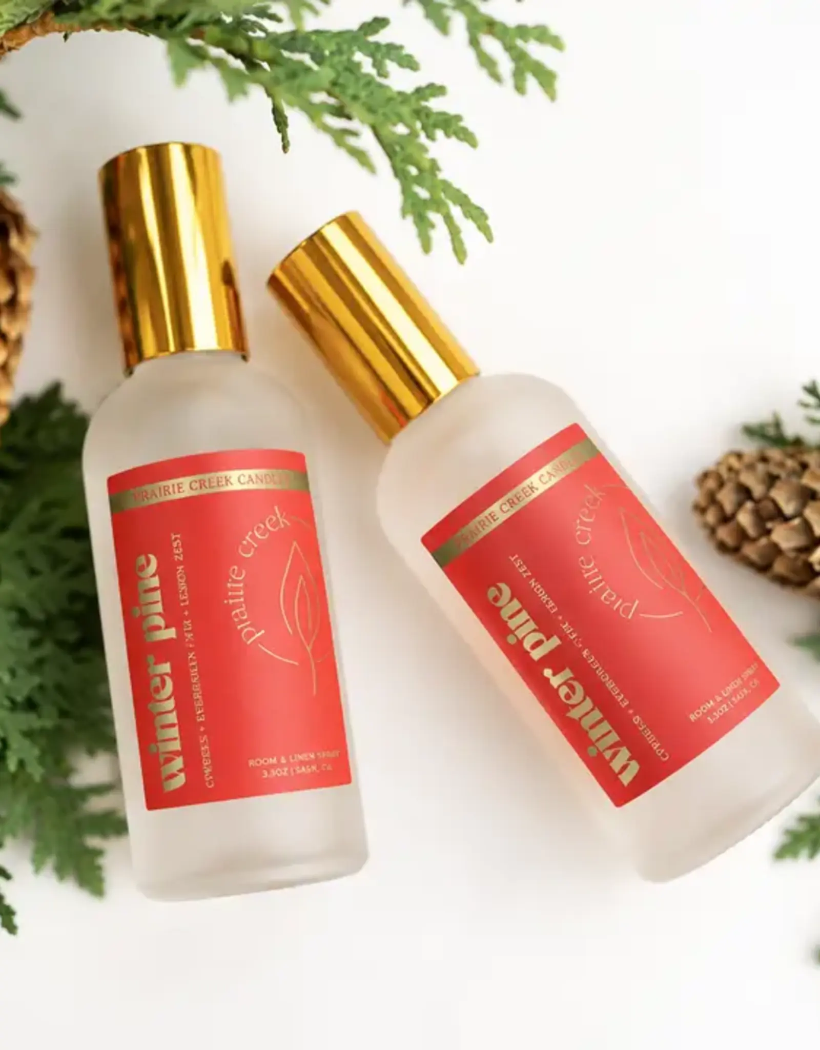 Prairie Creek Candles Room Spray, Winter Pine