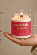 Prairie Creek Candles Wood Wick Candle, Snowflake Kisses 8oz