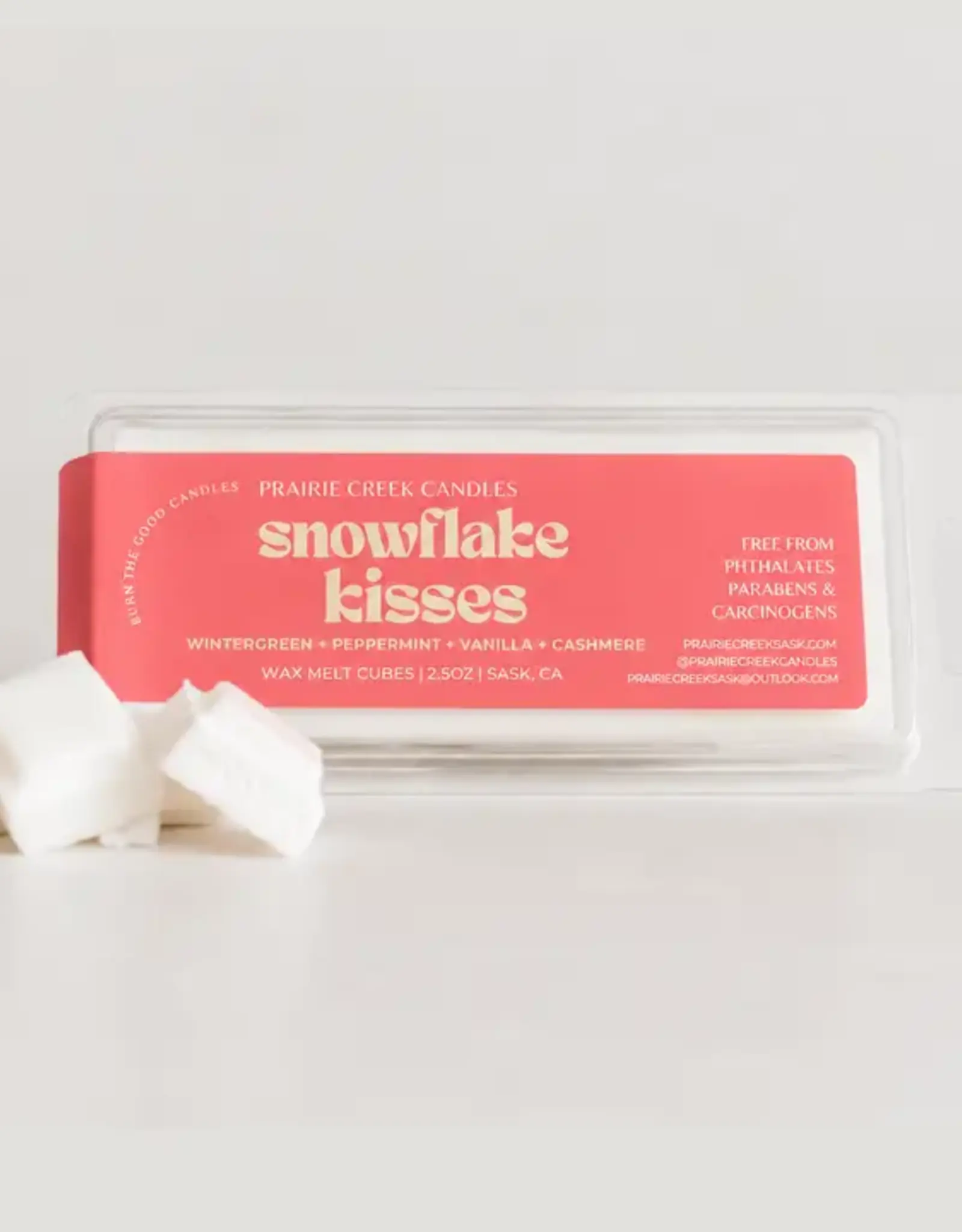 Prairie Creek Candles Wax Melts, Snowflake Kisses