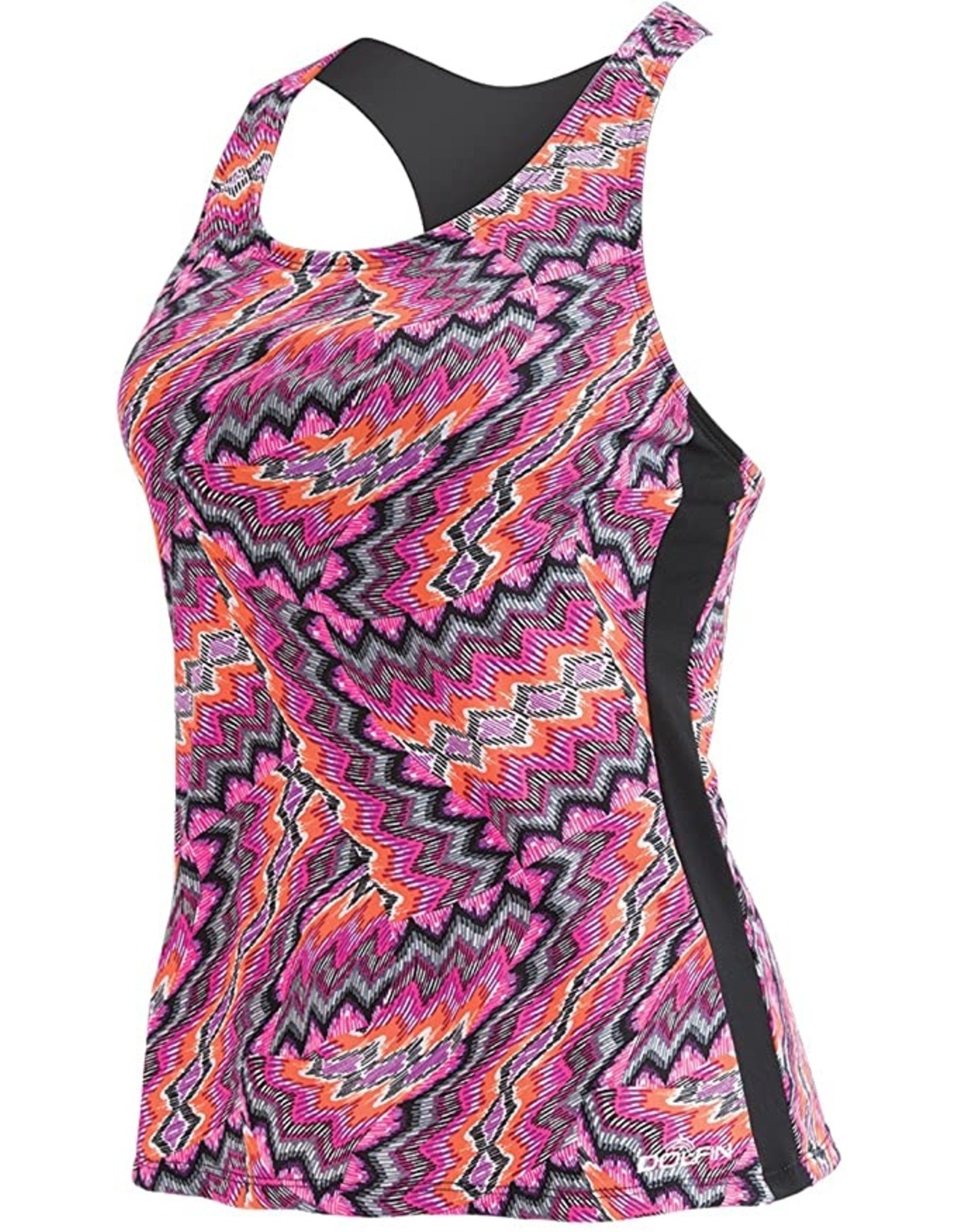 DOLFIN AQUASHAPE RACEBACK PRINTED TANKINI TOP - Poco Loco