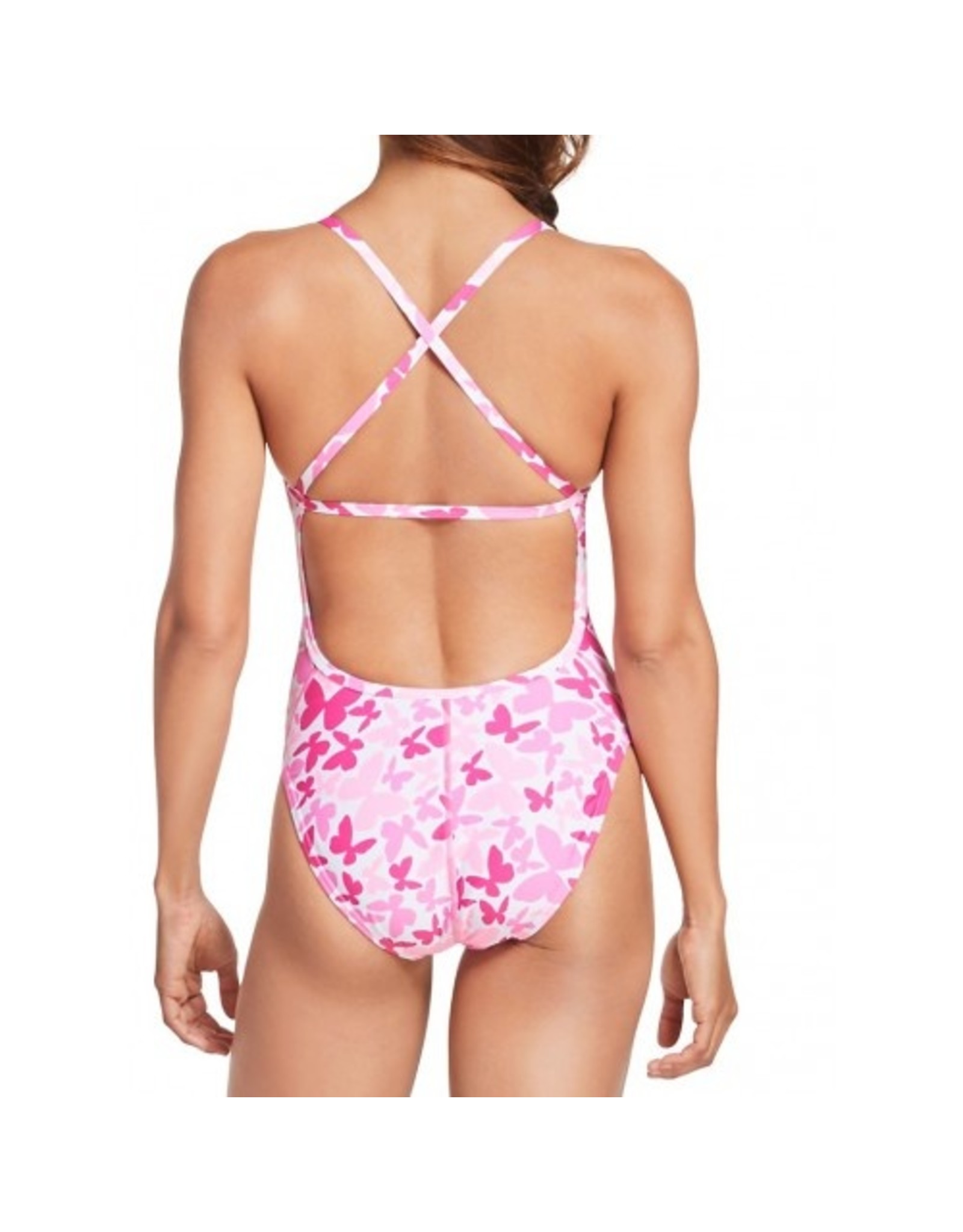 Speedo Women's Floral Print Double Cross Bikini Top