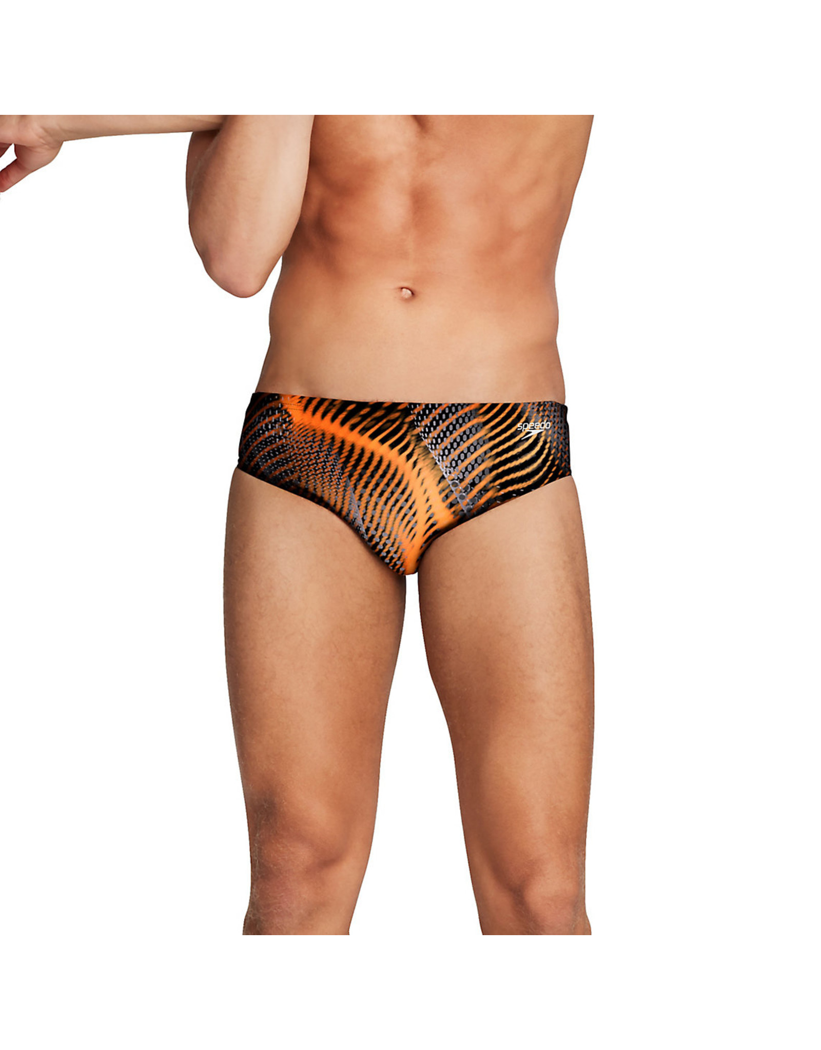 Speedo Men's Printed Brief Swimsuit at