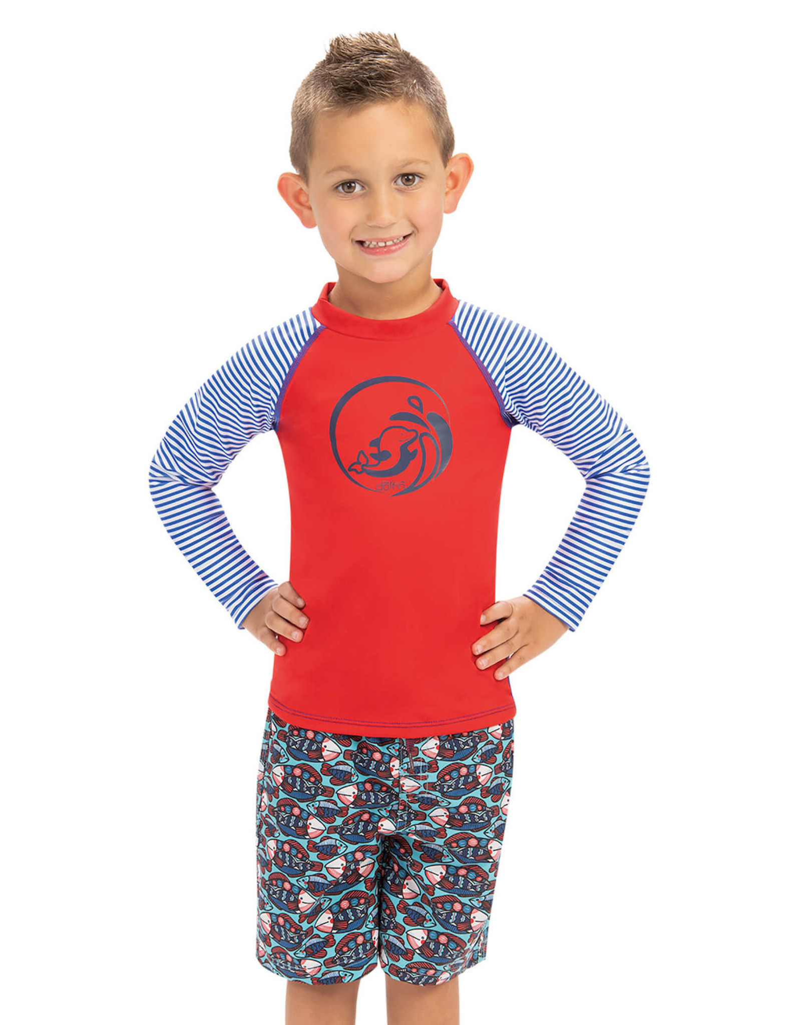 DOLFIN LITTLE PRINTED LONG SLEEVE RASH GUARD - Poco Loco