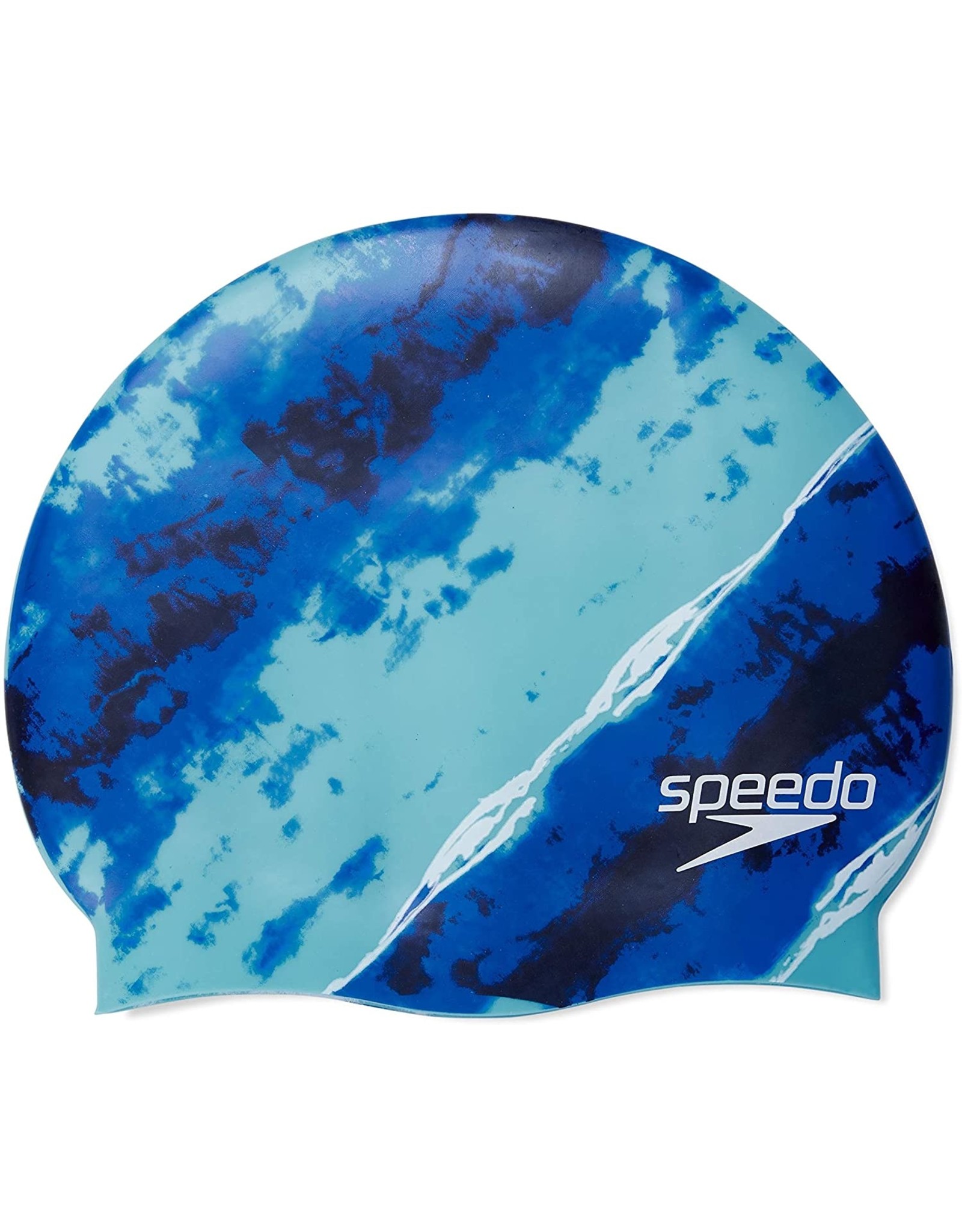 Speedo Elastomeric Solid Silicone Swim Cap - Blue