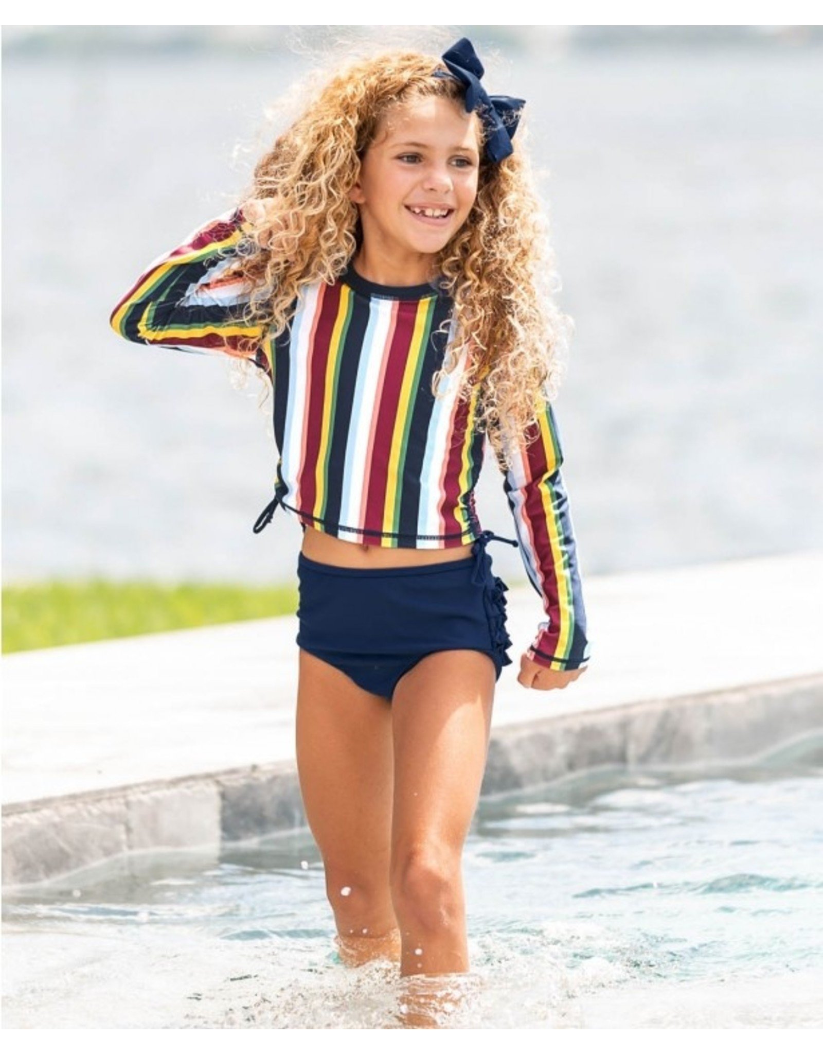 Ruffle Butts Rash Guard Swim Suit