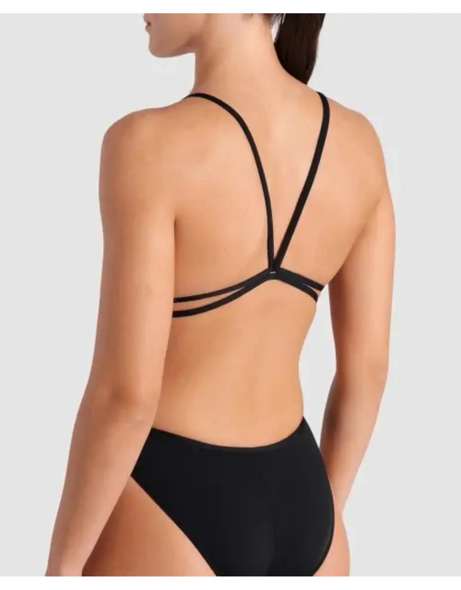 ARENA ARENA DIAMOND COLOR BLOCK LACE BACK SOLID SUIT