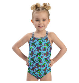 DOLFIN DOLFIN LITTLE DOLFIN PRINTED GIRLS ONE PIECE