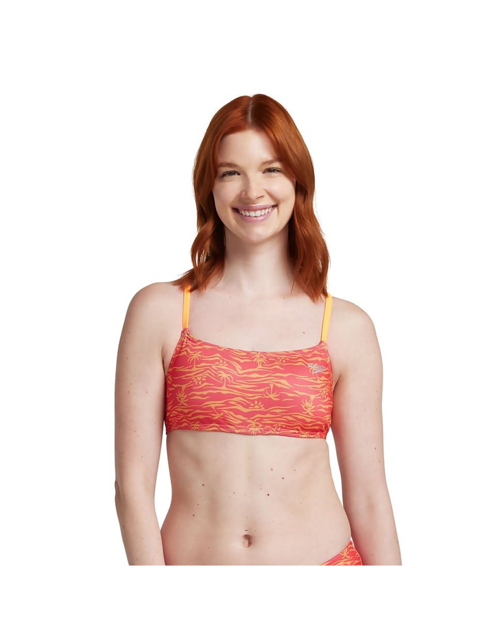 SPEEDO SPEEDO SOLID + PRINTED STRAPPY BIKINI TOP