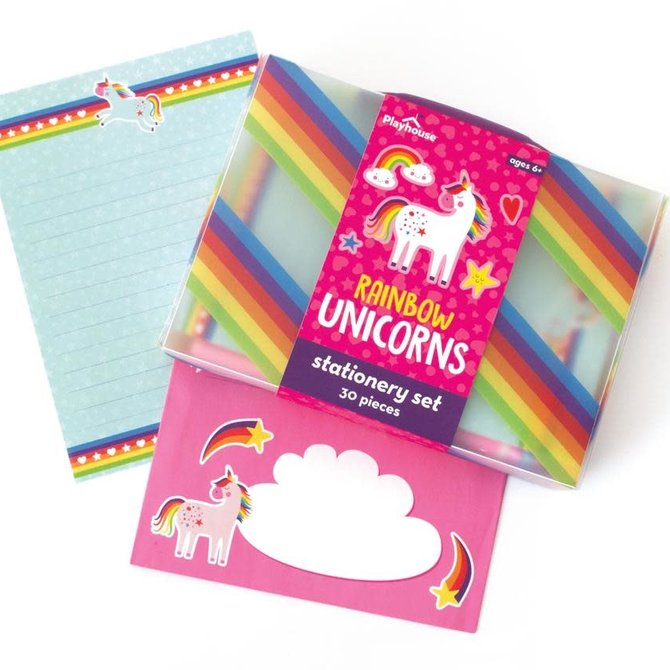 La Licornerie Ensemble de papeterie Rainbow Unicorns