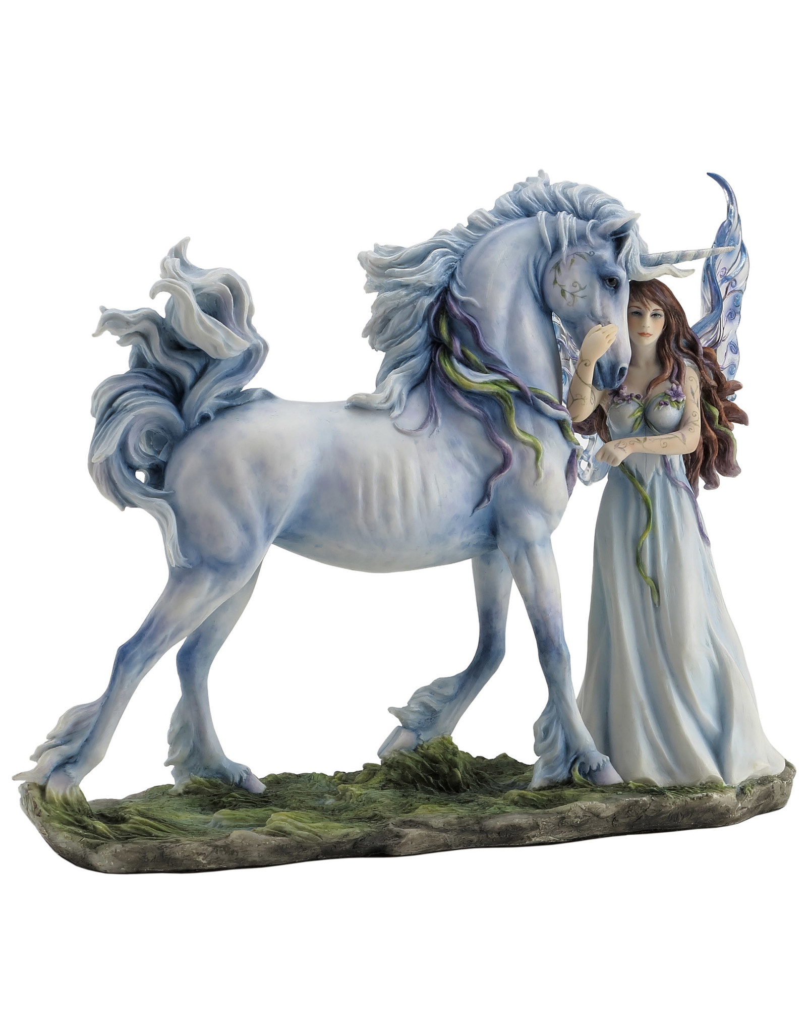 Statue licorne fée blanche La Licornerie