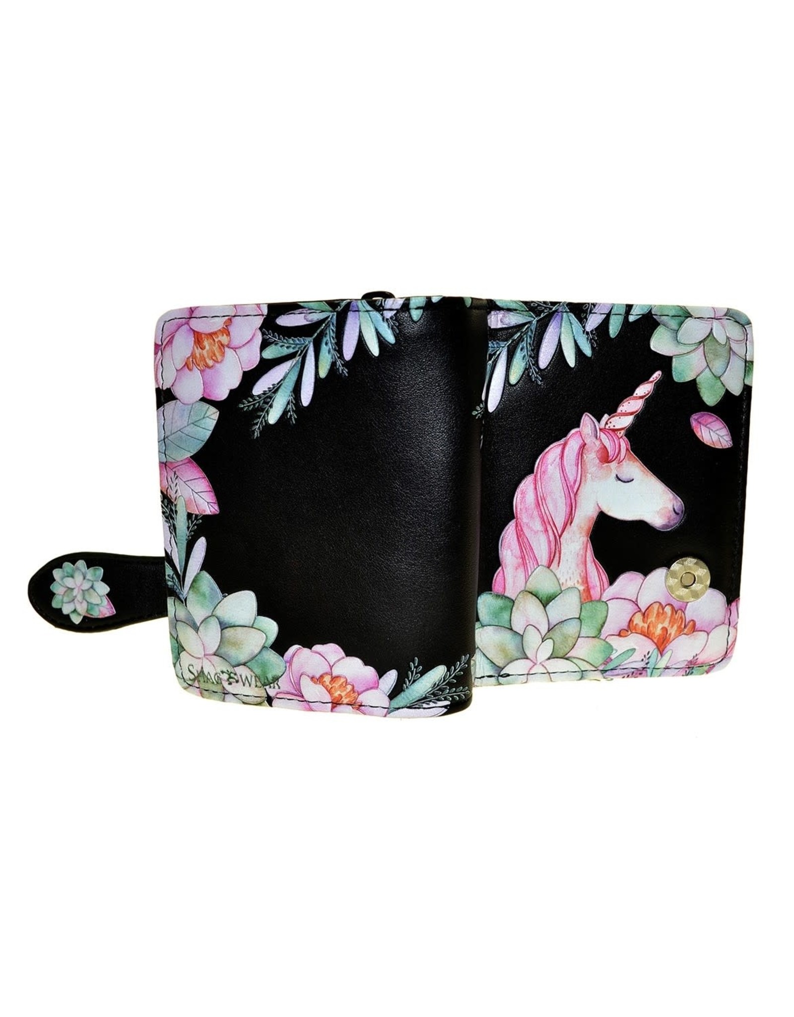 Petit Porte Monnaie Licorne Noire La Licornerie