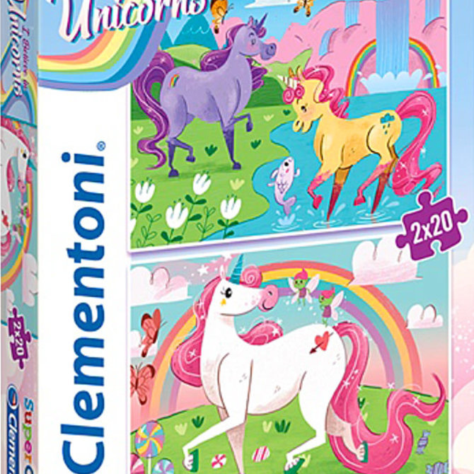 La Licornerie I believe In Unicorns 2 Jigsaw puzzles 20 pieces