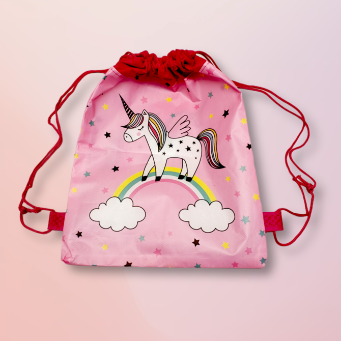 unicorn drawstring backpack