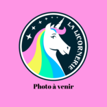 La Licornerie 37" white unicorn head stick with rainbow mane
