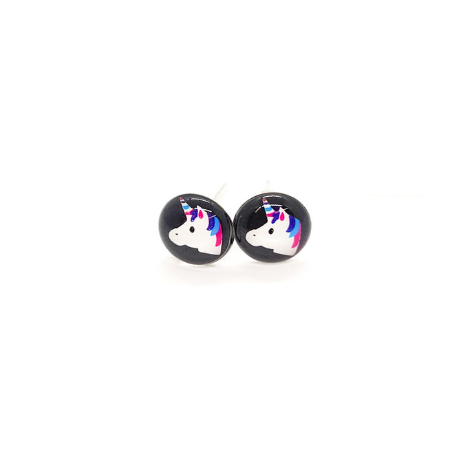 La Licornerie Stud earrings on black background