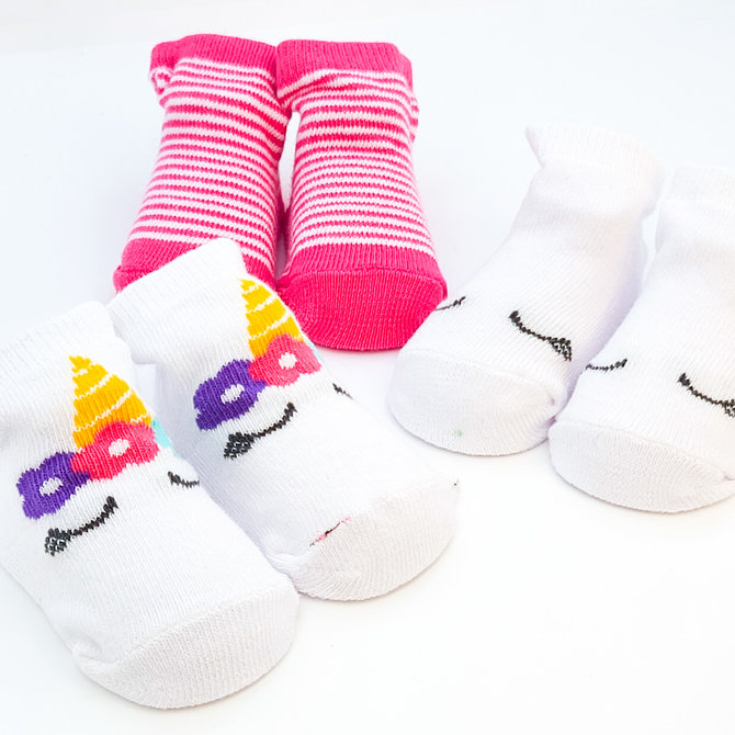 La Licornerie Kit of 3 babies pairs of socks 0-6 months